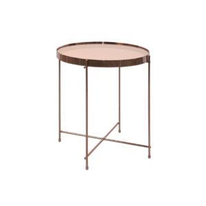 Beistelltisch Noxon Glas / Metall - Roségold