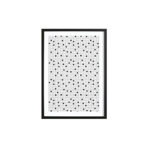 Dotline -Bild mit Holzrahmen 50x70 cm