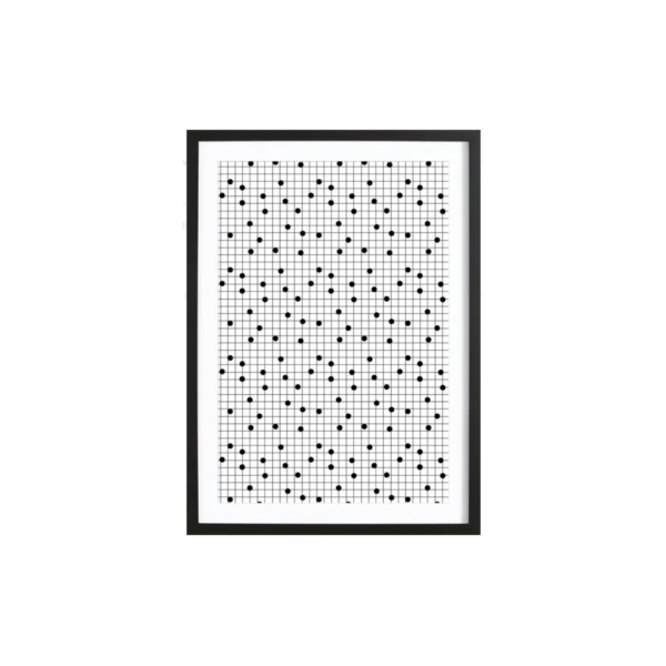 Dotline -Bild mit Holzrahmen 50x70 cm
