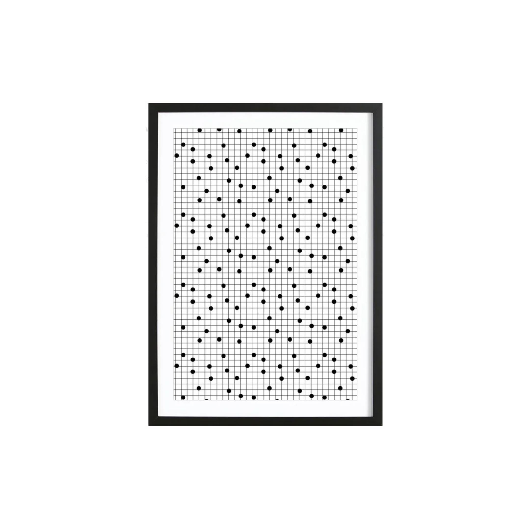Dotline -Bild mit Holzrahmen 50×70 cm