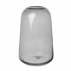 Vase aus grau getöntem Glas H25