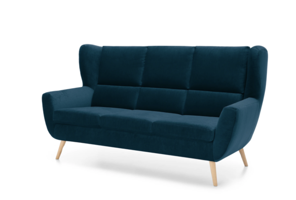 Sofa Glenhaven (3-Sitzer) Marineblau Samt