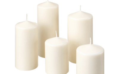 FENOMEN Blockkerze, duftneutral 5er-Set, naturfarben