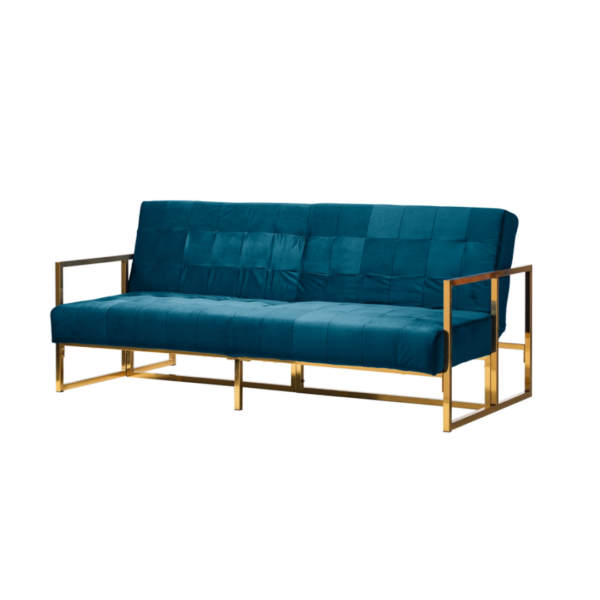 Schlafsofa Cocora I Marineblau Samt