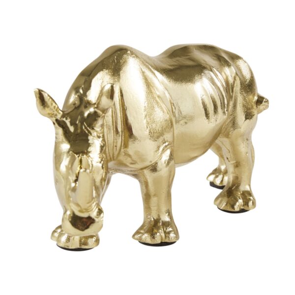ATHAYA Figur Nashorn aus Metall, goldfarben L33