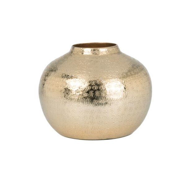 Kugelvase aus goldenem Metall H15