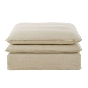 POMPEI Puff für Sofa mit Leinenbezug