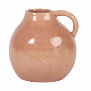 Vase aus Steinzeug, lachsfarben H15
