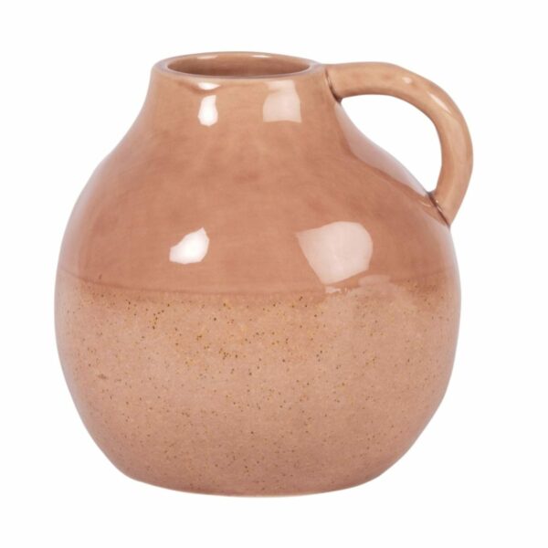Vase aus Steinzeug, lachsfarben H15
