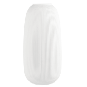 Vase aus gerilltem Porzellan